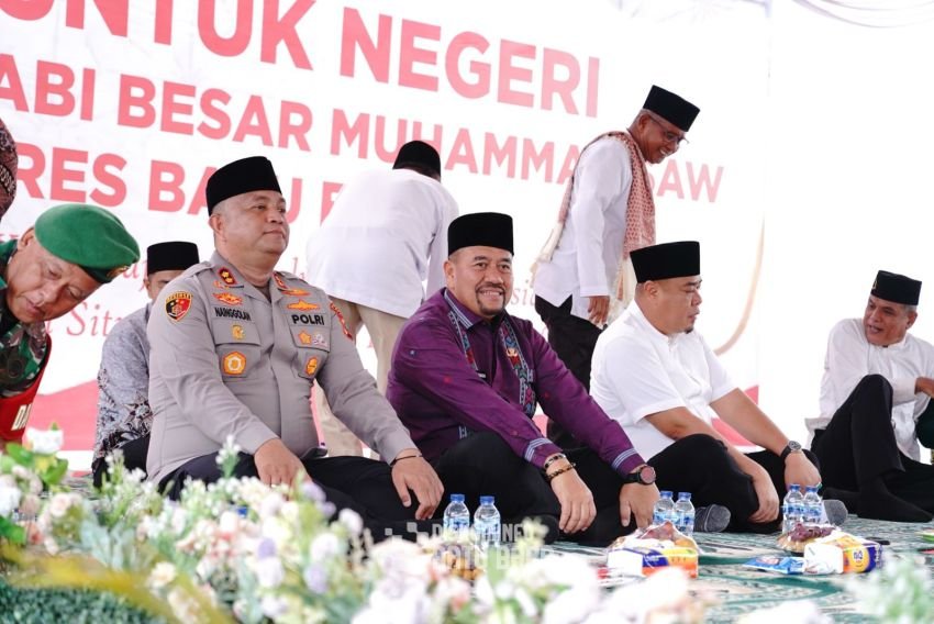 Bupati dan Wakil Bupati Batu Bara Hadiri Peringatan Maulid Nabi Muhammad SAW dan Doa Bersama di Polres Batu Bara
