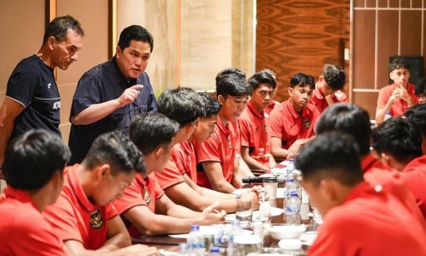Pesan Erick Thohir Jelang Laga Hidup Mati Lawan Korsel: Ayo Garuda Muda!