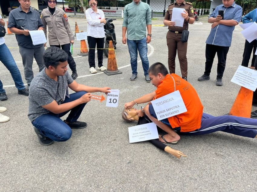 Polres Madina Rekonstruksi Pembunuhan Diva Febriani, 25 Adegan Diperagakan