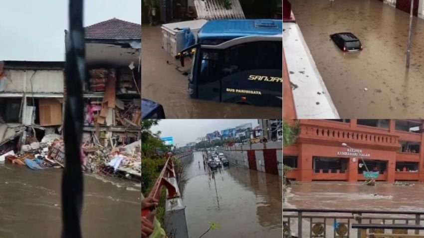 Denpasar Dilanda Banjir Besar! Puluhan Rumah Terendam, Jalanan Tergenang