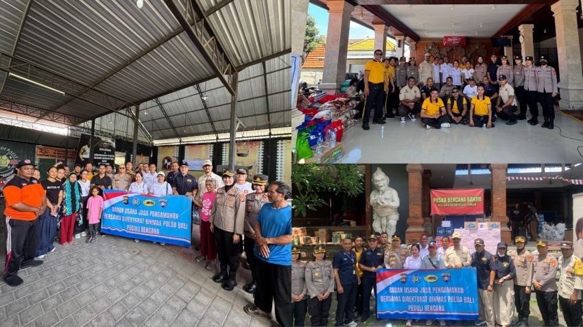 Polda Bali Bersama BUJP dan Mitra Laksanakan Bakti Sosial Peduli Bencana di Tiga Lokasi