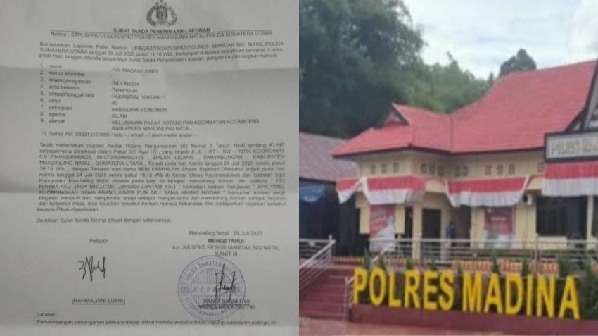 Wanita Honorer di Madina Laporkan Dugaan Penganiayaan ke Polres, Terlapor Diduga Dorong Korban hingga Terjatuh