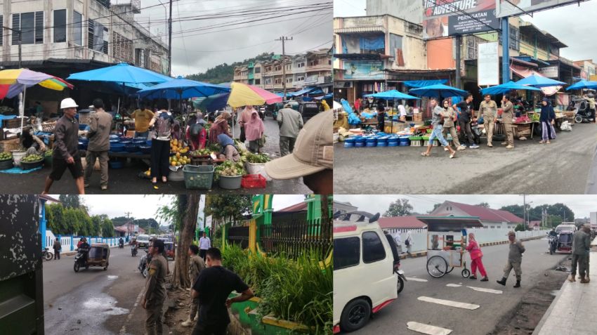 Satpol PP Padangsidimpuan Tertibkan PKL di Sejumlah Jalan Utama