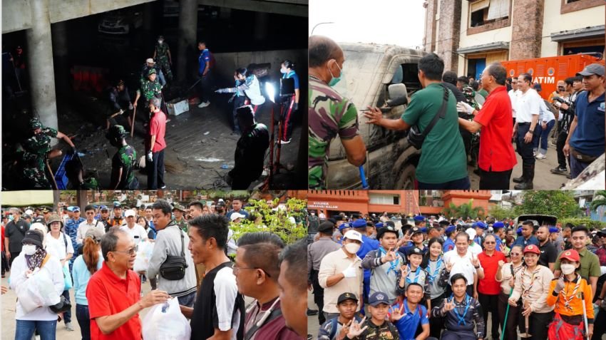 Bersatu Selesaikan Sampah Pasca Banjir, Gubernur Koster Ajak Semua Pihak Fokus Bersihkan Lingkungan Terdampak