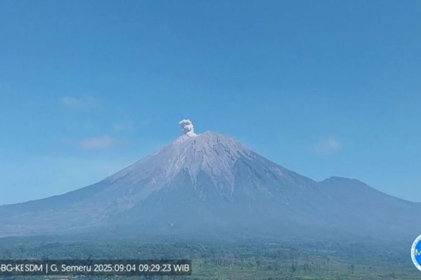 Gunung Semeru Erupsi Lagi, Kolom Abu Mencapai 500 Meter di Atas Puncak