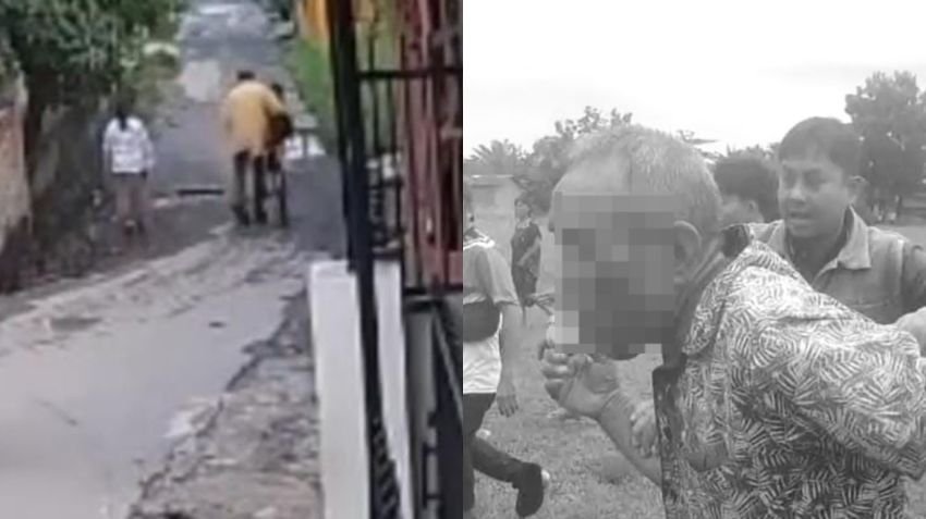 Diduga Cabuli Anak, Seorang Kakek di Deli Serdang Babak Belur Diamuk Massa