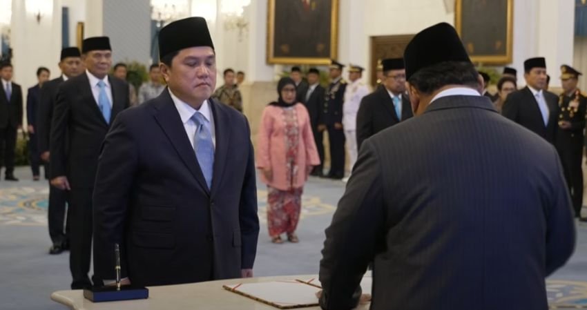 Presiden Prabowo Resmi Umumkan Reshuffle Kabinet, Erick Thohir Kini Jadi Menpora