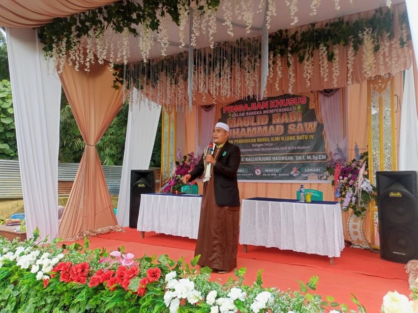 Peringati Maulid Nabi, Yayasan Nurul Ilmi Ujung Batu 4 Gelar Pengajian Khusus dan Teatrikal Sejarah Islam