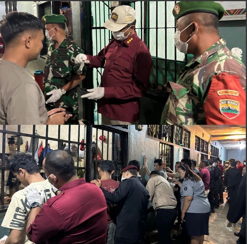 Mitigasi Risiko Gangguan Kamtib, Lapas Labuhan Ruku Gandeng TNI dan Polri Gelar Razia Kamar Hunian