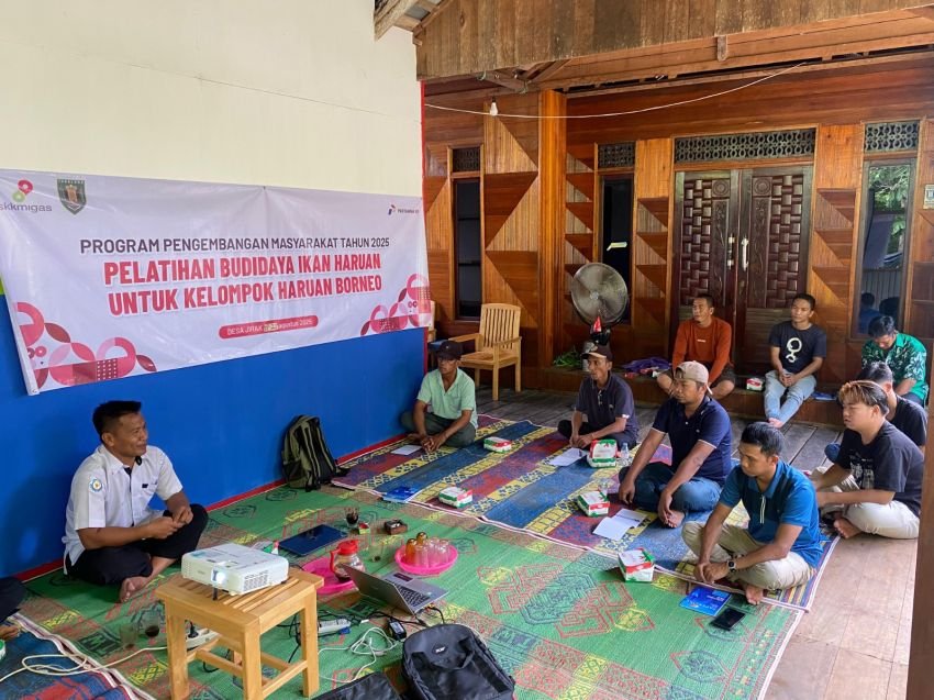 PEP Tanjung Field Gandeng BPAT Mandi Angin, Bekali Kelompok Haruan Borneo Ilmu Budidaya Ikan