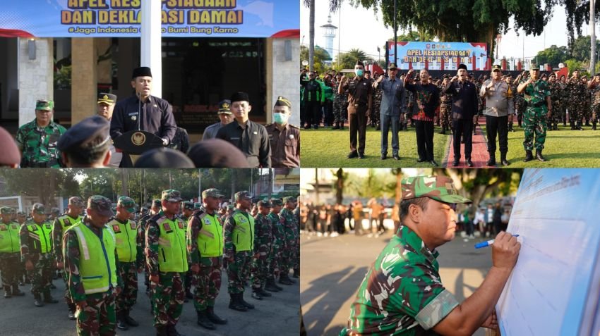 Sinergi Kuat Jaga Keamanan, 4.000 Warga Blitar Ikuti Apel Kesiapsiagaan dan Deklarasi Bumi Bung Karno Damai