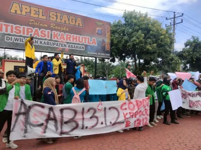 Aksi Mahasiswa dan Ojol di Asahan Tuntut Copot Kapolri, Soroti Represif Aparat dan Persoalan Narkoba