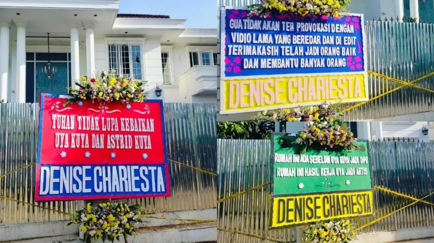 Usai Rumahnya Didatangi Massa, Uya Kuya Dapat Dukungan Karangan Bunga dari Denise Chariesta