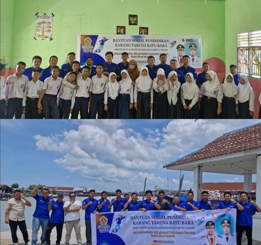 Karang Taruna Batu Bara Gelar Bakti Sosial Sambut Bulan Bakti ke-65: Wujud Nyata Peduli Pendidikan dan Generasi Muda