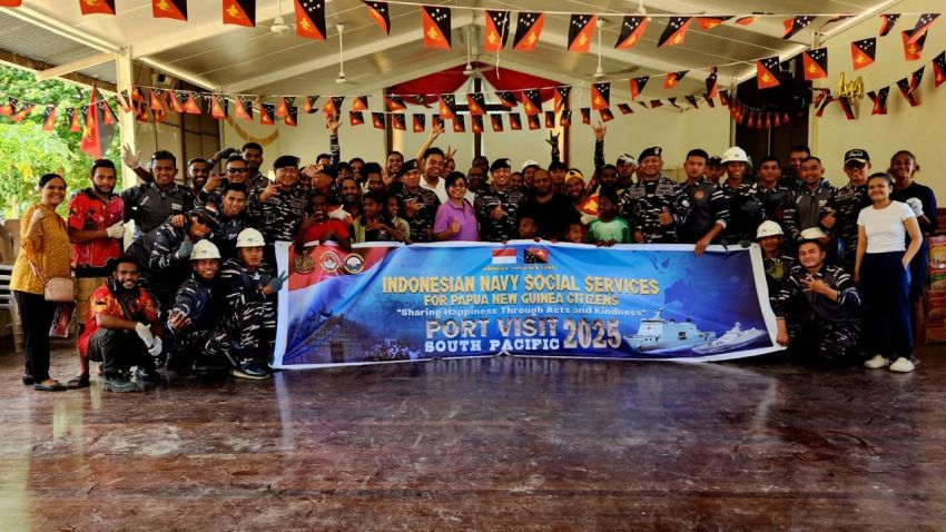 Satgas TNI AL 2025 Gelar Aksi Sosial di Papua Nugini, Wujudkan Diplomasi Maritim Humanis
