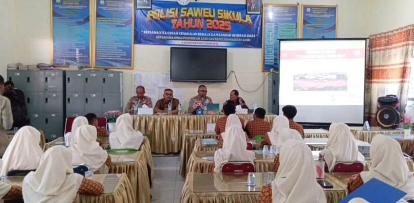 Saweu Sikula Polda Aceh Ajak Siswa Pidie dan Pidie Jaya Hindari Penyalahgunaan Narkoba dan Kenakalan Remaja