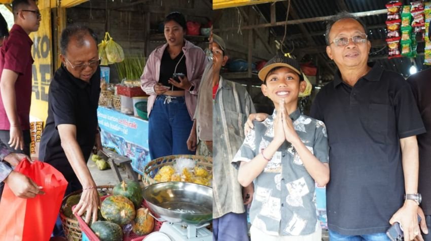 Gubernur Koster Singgah di Warung Pinggir Jalan Wanagiri, Beri Semangat dan Bantuan ke Warga & Bocah SD