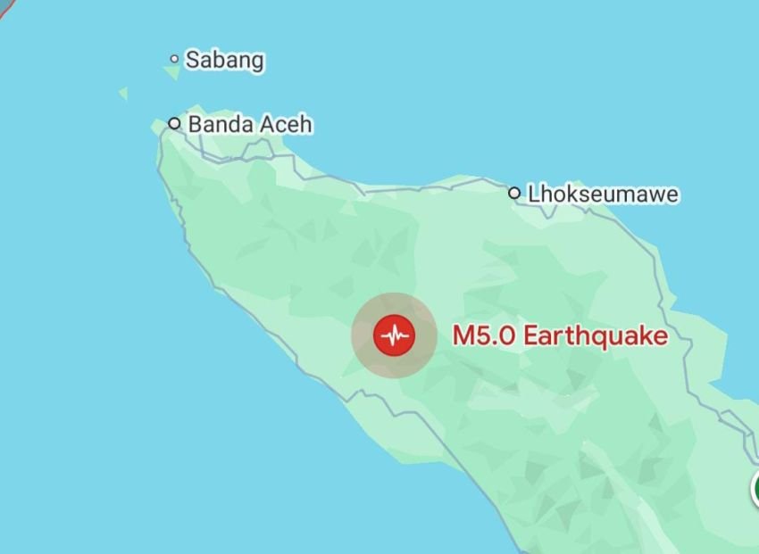 Gempa Magnitudo 5,0 Guncang Nagan Raya dan Aceh Tengah, Tak Berpotensi Tsunami
