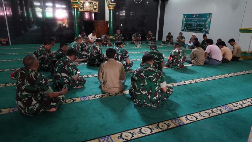 Kodim 0502/Jakarta Utara Gelar Doa Bersama dan Yasinan Peringati HUT ke-27 Korem 052/Wijayakrama