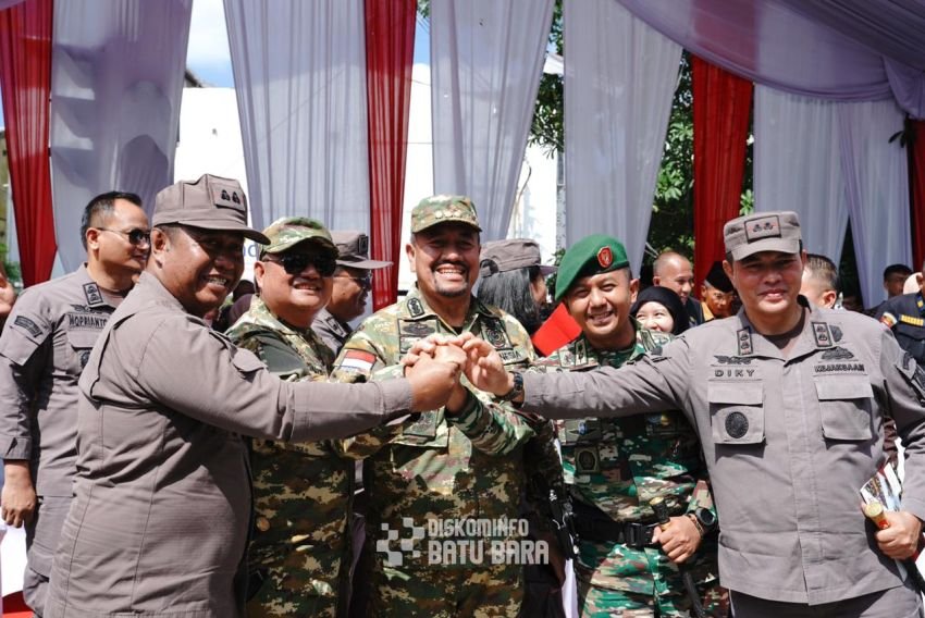 Bupati Batu Bara Hadiri Upacara HUT ke-80 TNI di Medan