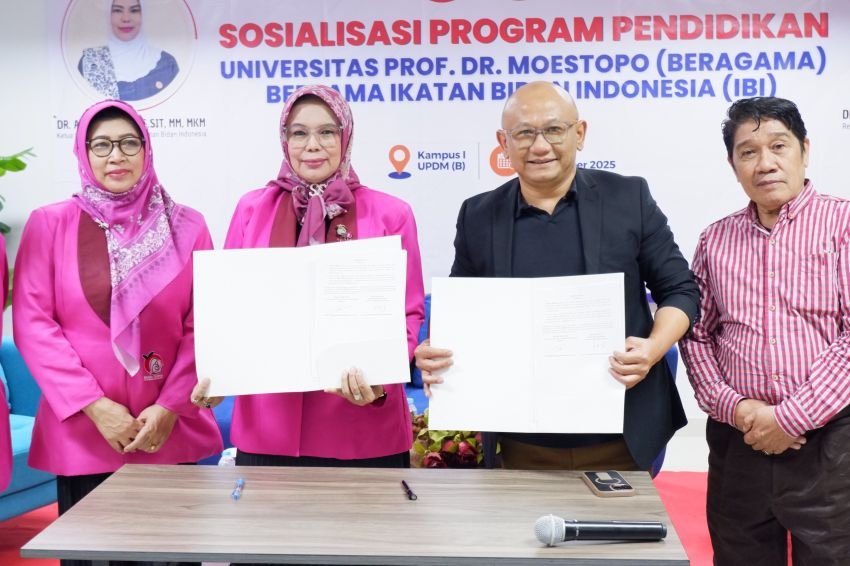 Universitas Moestopo dan IBI Resmikan Kerja Sama Strategis Tingkatkan Kompetensi Bidan di Indonesia