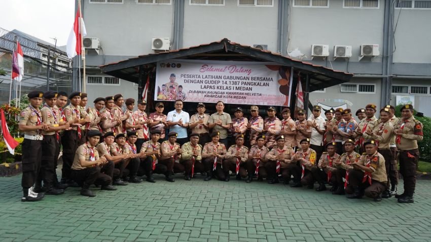 Lapas Kelas I Medan Gelar Latihan Bersama Pramuka, Perkuat Karakter Warga Binaan