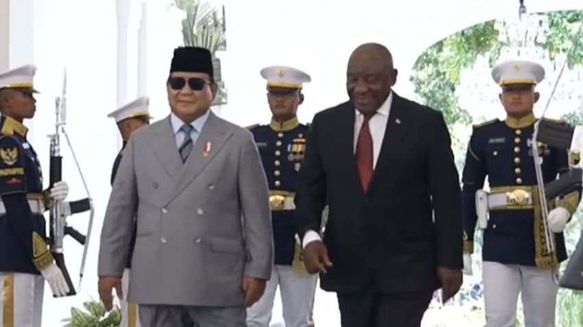 Momen Akrab Prabowo dan Ramaphosa di Istana Merdeka, Simbol Eratnya Persahabatan Dua Negara