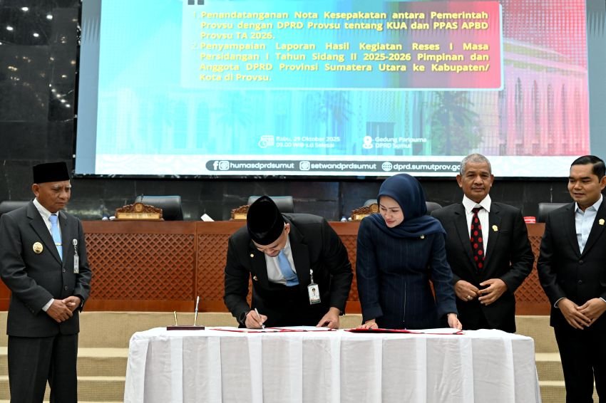 Bobby Nasution Tandatangani KUA-PPAS 2026, Anggaran Sumut Capai Rp11 Triliun