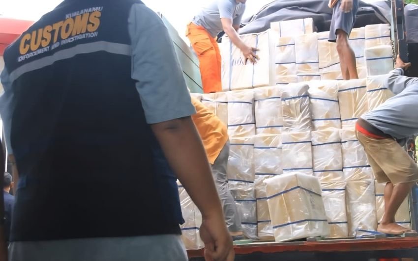 Bea Cukai Lhokseumawe Gagalkan Penyelundupan 3,87 Juta Batang Rokok Ilegal di Aceh Utara