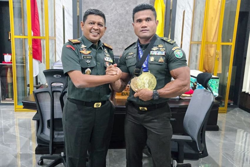 Prajurit TNI Harumkan Indonesia, Letda Andriyanto Raih Emas di Kejuaraan Binaraga Asia