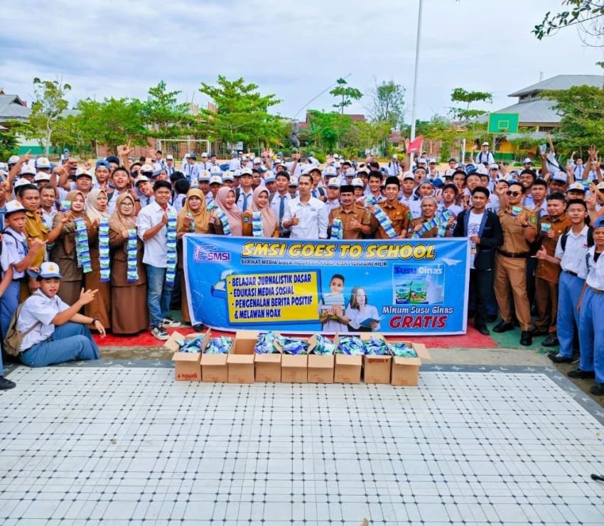 "SMSI Goes to School", Edukasi Literasi Media & Bagikan 2.500 Susu Gratis