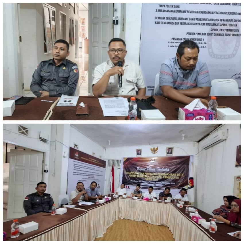 Bawaslu Tapanuli Selatan Hadiri Rapat Pleno PDPB Triwulan III 2025: Soroti Data Anomali dan Dorong Validitas Hak Pilih