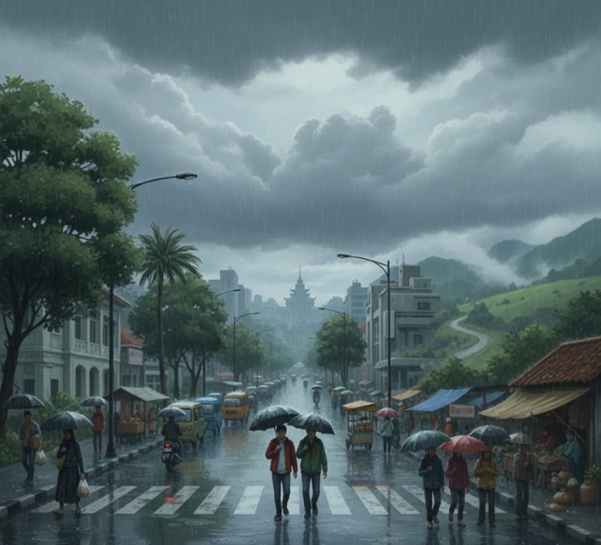 Prakiraan Cuaca Jawa Barat Hari Ini, Jumat 17 Oktober 2025: Hujan Ringan dan Berawan Mengiringi Aktivitas Warga Bogor, Bandung, dan Sukabumi