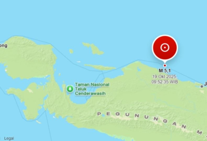 Gempa 5,1 Magnitudo Guncang Kabupaten Sarmi, Papua, Tak Berpotensi Tsunami