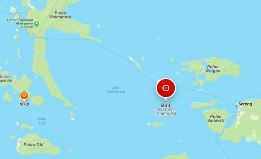 Gempa Berkekuatan 6,8 Magnitudo Guncang Tanimbar, Tak Berpotensi Tsunami