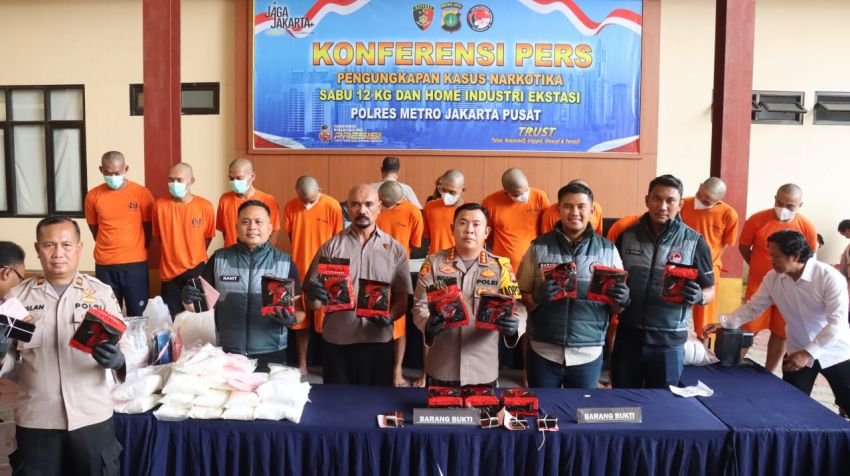 Polres Metro Jakarta Pusat Gagalkan Penyelundupan 12 Kg Sabu Jaringan Aceh–Malaysia