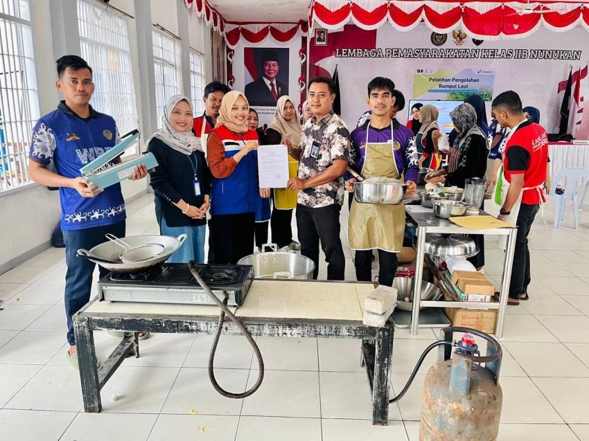 Pertamina EP Tarakan Latih Warga Binaan Lapas Nunukan Olah Rumput Laut Jadi Produk Bernilai Ekonomi