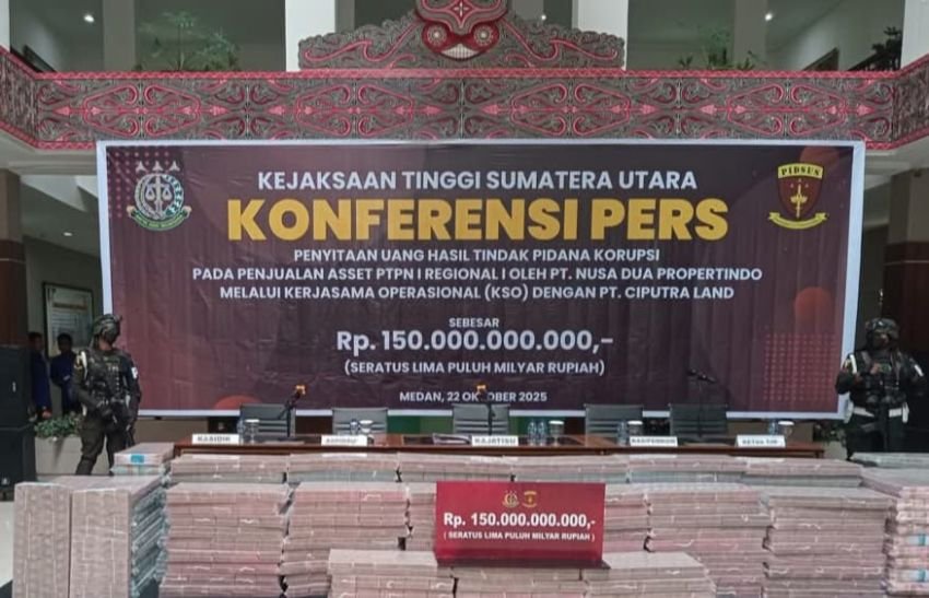 Kejatisu Sita Rp 150 Miliar Uang Hasil Penjualan Aset PTPN-I Regional-I
