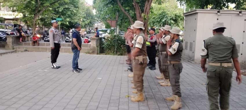 Kapolsek Dentim Pimpin Patroli Gabungan Mingguan, Jaga Keamanan Kawasan Bajra Sandhi