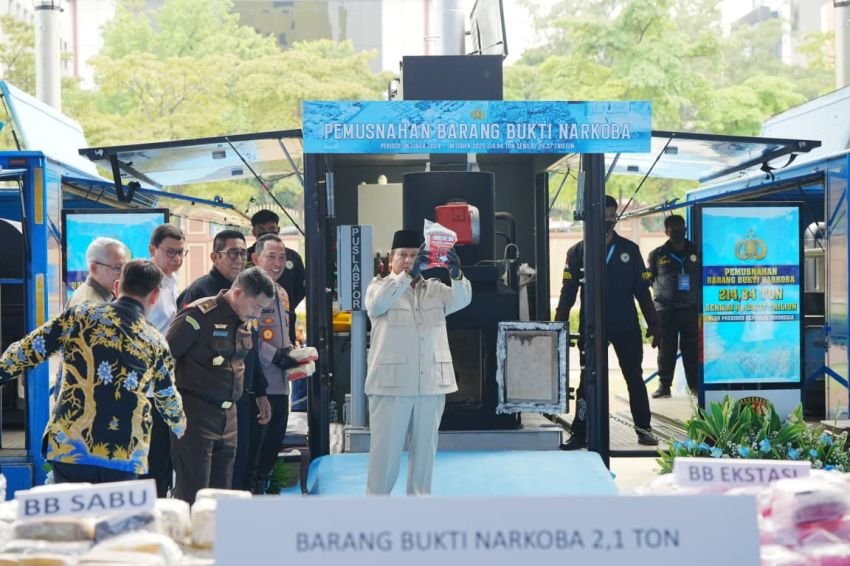 214 Ton Narkoba Dimusnahkan! Nilainya Setara Rp29 Triliun, Prabowo Turun Tangan Langsung!