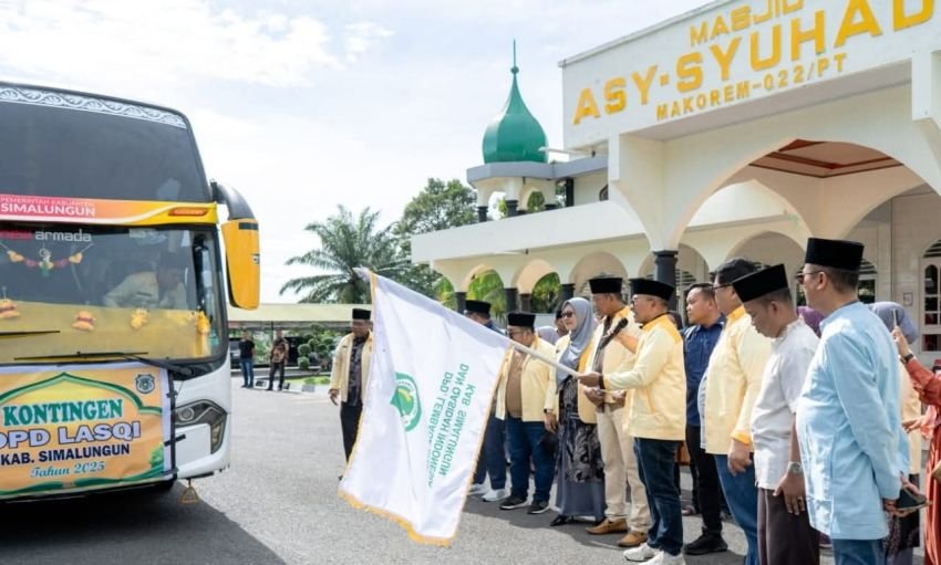 Bupati Simalungun Lepas Kontingen LASQI Menuju Lomba Qasidah Tingkat Provinsi, Dorong Seni Islami Tetap Modern