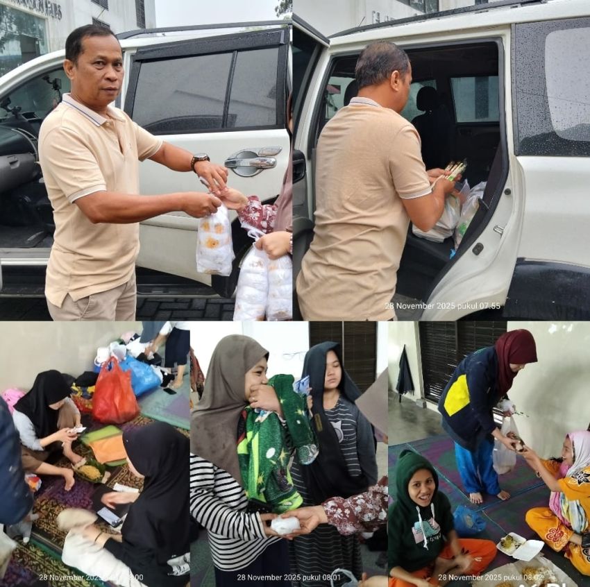 FORJI Universitas Al Azhar Gelar Aksi Peduli Banjir, Salurkan Bantuan untuk Mahasiswa Mengungsi