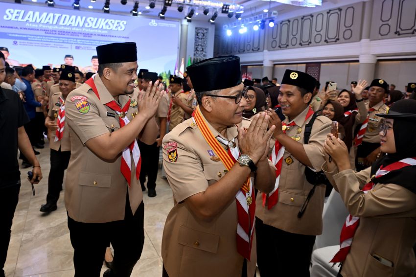 Bobby Nasution Lantik Pengurus Kwarda Sumut, Tekankan Peran Pramuka dalam Pemberantasan Narkoba