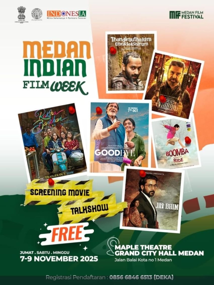 Medan Indian Film Week 2025: Nikmati Film India Gratis di Grand City Hall!