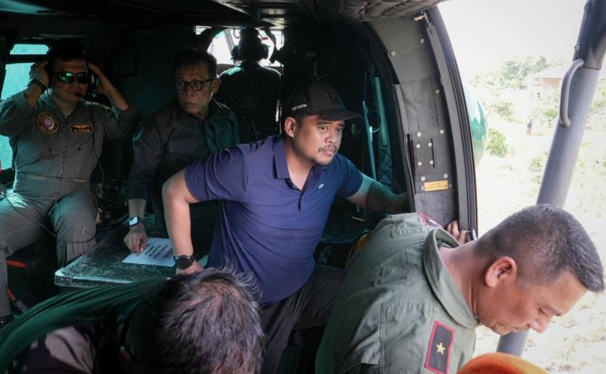 Tinjau Lapangan dengan Helikopter, Gubernur Sumut Fokus Distribusi Bantuan bagi Korban Banjir