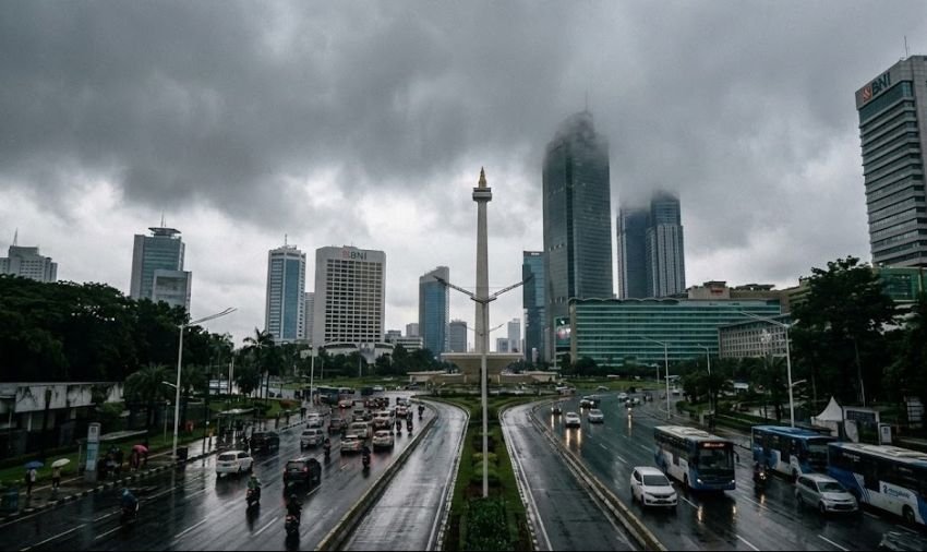 Cuaca Berawan Menghiasi Jakarta, Suhu 26–34 Derajat Celcius