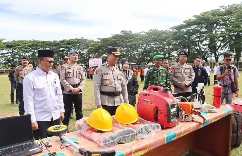 Apel Gabungan Polres Padangsidimpuan Pastikan Kesiapan Personel dan Sarpras Hadapi Bencana