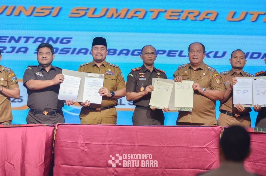 Bupati Batu Bara Hadiri Penandatanganan MoU Pelaksanaan Pidana Kerja Sosial se-Sumatera Utara