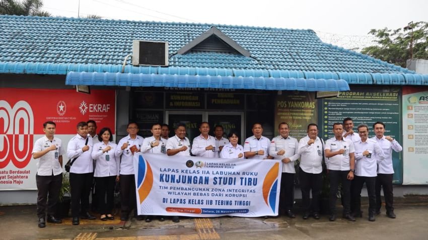 Lapas Labuhan Ruku Lakukan Studi Tiru ke Lapas Tebing Tinggi untuk Penguatan Pembangunan ZI Menuju WBK