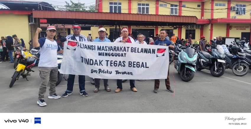 Warga Belawan Gelar Aksi Damai Desak Polisi Tindak Tegas Begal dan Narkoba